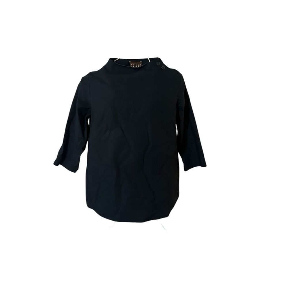 Beautiful OOS ALBUS LUMEN black 100% cotton blouse top shirt tunic Australian de